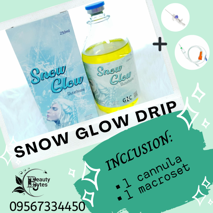 snow glow glutathione drip DRIP: SNOW GLOW W/ DRIP SET by Beauty Bytes