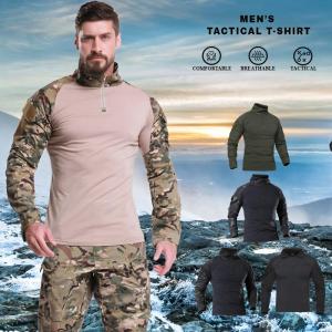 ZITY Mens Logn Sleeve Camouglage Desgined Long Sleeve Cotton Shirt Perfect for Tactical and Casual Wear