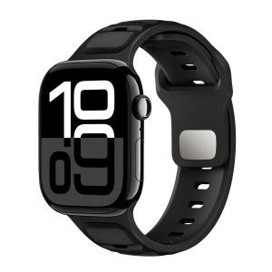 Dual-Layer Sport Silicone Strap for Apple Watch Ultra 3/2 Series 11/10/9/8/7/SE 49mm 46mm 45mm 44mm 42mm All Sizes Compatible Bands