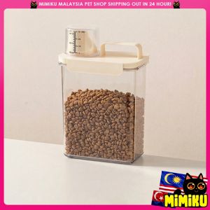 Mimiku Cat Dry Food storage airtight box Storage Container BPA Free Plastic  Container Cereal Storage Bin with Pouring Spout Measuring Cup