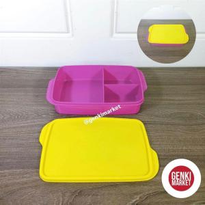 Rantang Makan Lunch Box Milano Kotak Makan 3 Sekat GB Genki Market