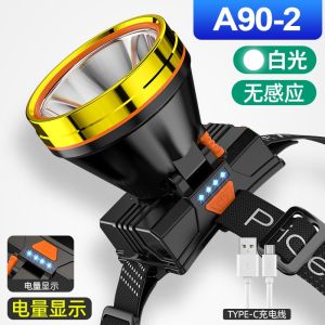 Head Lamp Water Proof Led Headlamp 2400ma Lithium Battery Head Lamp  Rechargeable Free Type-C