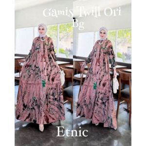 Gamis Raya Twill BG Collection Motif Etnic