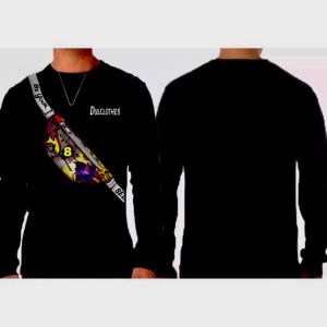 Kaos Distro Waitbag Lengan Panjang Dulclothes tas/Kaos Pocket/Kaos Kantong/Kaos TasSelempang