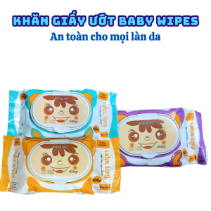 Combo 30 gói khăn giấy ướt Gấu Baby 650gr vải mịn màng dày bền tờ lớn