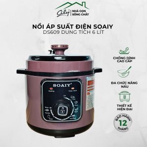 Nồi Áp Suất Điện Đa Năng SOAIY DS-609 6L | Van Xả Hơi Thông Minh Nấu Nhanh – Tiết Kiệm Điện – Bảo Hành 12 Tháng