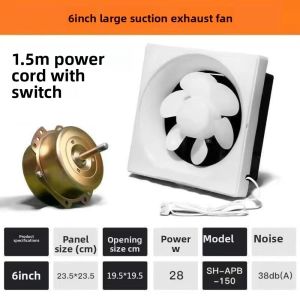 K7SEQ Ceiling Standard Wall Exhaust Fan Strong Powerful Kitchen Ventilating Fan Square ‌Low Noise Bathroom Ventilator‌ Household