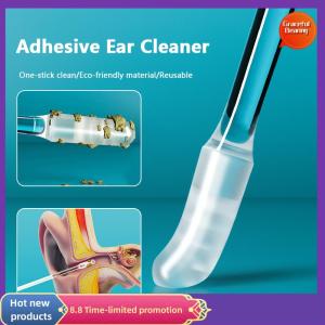 Graceful 24pcs box Disposable Sticky Ear Swabs Pick Reusable Ear Cleaner Soft Ear Wax Removal Tool Earwax Remover For Olders Adult Kid