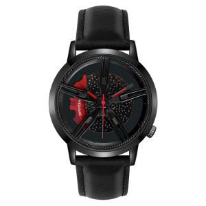 SANDA New Quartz Mens Watches Fashion Casual Car Wheel Dial Leather Men Watch Waterproof Male WristWatch