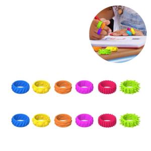 Cảm giác hoạt động Nhẫn đầy màu sắc fidgets bình tĩnh xuống đồ chơi cho dễ thương cho trẻ em Đồ chơi sáng tạo Nhẫn thiền tiện ích