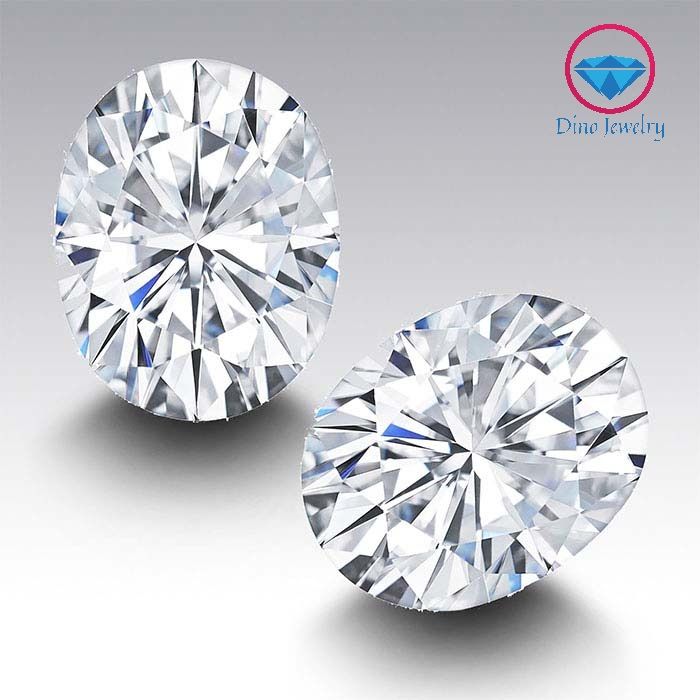 (Size 9x12 ly) Kim cương nhân tạo Moissanite giác cắt Oval