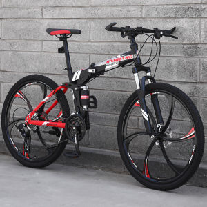 LZ-Folding bicycle  mens mountain bike variable speed shock absorption cross-country sports car Youth student light road bicycle