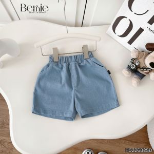 Quần short cho bé trai màu jean giấy mềm phong cách hàn quốc 1 đến 7 tuổi BERNIE H0226B25Đ