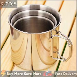 [COD] SHZTGM ถ้วยสแตนเลสพับได้1ชิ้นถ้วยคาราบิเนอร์แบบพกพาถ้วยสำหรับตั้งแคมป์กลางแจ้งอุปกรณ์เสริมสำหรับการตั้งแคมป์