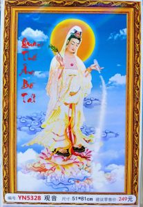 Tranh đính đá Phật Quan Thế Âm bồ tát (về tự đính) YN5328
