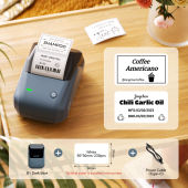 NIIMBOT B1 Thermal Label Printer Portable Bluetooth Barcode Label Maker Food Clothing Supermarket Waybill Price Tag Smart Wireless No Ink Label Machine Included Label Paper