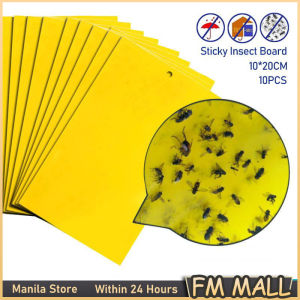 10pcs 10x20cm Yellow Sticky Traps Indoor/Outdoor Catching Gnat Traps Killer For Insect Like Fungus Gnats Whiteflies Aphids Other Insects