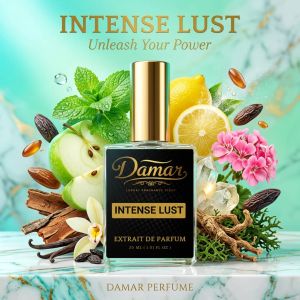 Damar Intense Lust Mint Tonka Bean Vanilla Inspired Perfume Extrait 30ml | Long Lasting Mens Fragrance | Long Lasting Sweet Men Perfume | Sweet Mint Fragrance Oil