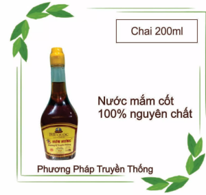 [HCM-ĐẶC SẢN PHÚ QUỐC] Nước mắm Phú Quốc chính hiệu Hớn Hưng-Nước mắm cốt nhĩ cá cơm 40 độ đạm  (1 chai 200ml)