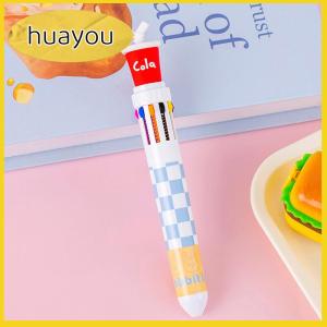 huayou Cartoon Capybara 10-Color Ballpoint Pen Cute 0.5mm Colorful Ink Gel Pen School Office Supplies Stationery Multicolored Pen