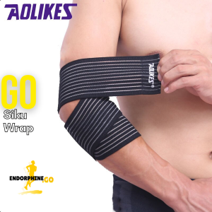 AOLIKES 70CM Elastic Elbow Brace Support Safety Bandage Protector Pelindung Siku Elbow Pad