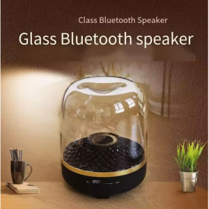 Harmans GLASS 4th Generation Bluetooth Speaker with Black Gold Collection is stuck. [Wireless Home Theater] High-quality wireless home theater speakers | USB charging stereo sound diamond-effect color lighting theme immersive home entertainment porta