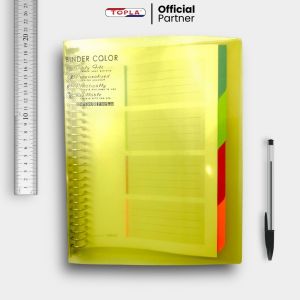 TOPLA Binder Note Book B5 BNT-908 26 Ring Besi Warna Transparan Murah