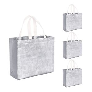 Wholesale Listing (20pcs)Premium Gift Bag Iridescent Laser Glossy Non Woven Bag Gift Bag Thank You Bag Eco Friendly Bag