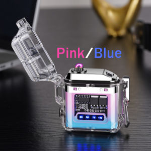 ไฟแช็คไฟฟ้า ไฟแช็ค ไฟฉายแรงสูงในตัว ชาร์จ USB กันน้ำ กันลม ป้องกันการตก ความรู้สึกเชิงกล กล่องของขวัญ ไฟแช็คไฟฟ้า