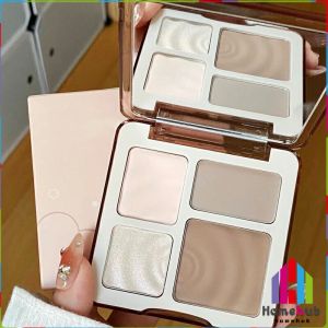 Homehub 4 Colors Highlight & Contour Palette Natural Long-lasting Waterproof