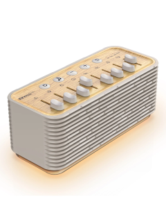 Ezvalo White Noise Sound Machine | 8 Relaxing Natural Sound Track | Adjustable Brightness Level of Light | Rechargeable Relaxing Speaker | Timing Function | Meditation Sound Machine | High Quality Bluetooth Speaker