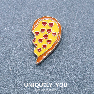 Jibbitz charm Shoe Buckle Shoe Accessories Metal Texture Heart Pizza Decorative Buckle