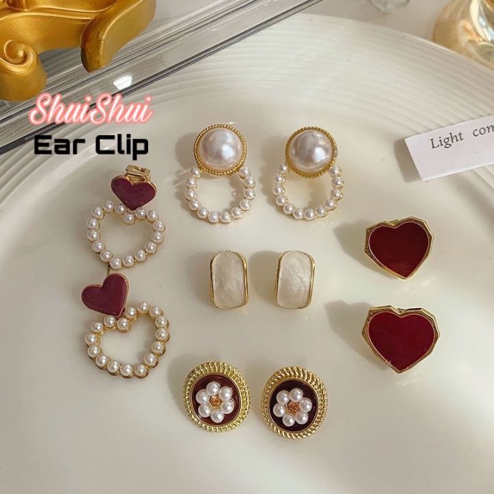 🇲🇾 𝐑𝐞𝐚𝐝𝐲 𝐒𝐭𝐨𝐜𝐤 Ear Clip Minimalist Stylist Women hija Earrings Pearl ...