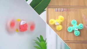 Teqin mới!! trẻ em Máy tính để bàn bông vụ đầy màu sắc vui vẻ tắm đạo cụ trò chơi ghế ăn cho bé phim hoạt hình cao su mềm núm hút cao su xoay đồ chơi