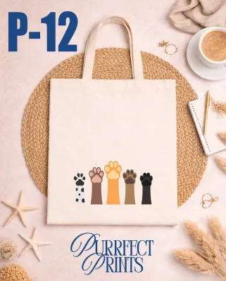 Cat Paws / Dog Paw Inspired / High Quality Print Tote Bag/ Korean Tote Bag
