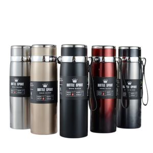 Bình nước giữ nhiệt cao cấp Botlle Sport 1000ML Bình giữ nhiệt Inox 304 Kèm khay lọc trà và dây đeo Thời gian giữ nóng lạnh 10-12 tiếng