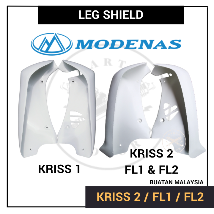 MODENAS KRISS 1 / KRISS 2 / FL1 / FL2 LEG SHIELD MOTOR KEPAK PUTIH ...