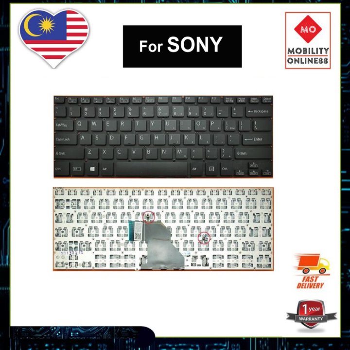 thumbnail image 2 of White Canadian Keyboard For Sony SVF154B1EL, SVF152C29L, SVF152A29L – Unbranded Replacement 2 of 4