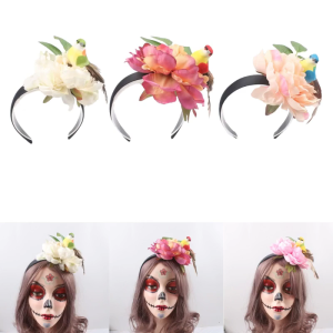 Summer Floral Party Headwear Floral Headband with Party Kids Headpieces Floral with Parrot Party Supply
