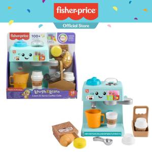 Fisher-Price Laugh & Learn Learn & Serve Coffee Café Toddler Electronic Toy 10 Play Pieces