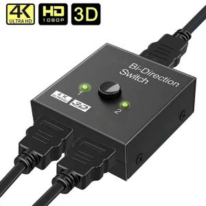 Công Tắc 4K Tương Thích HDMI 2 Cổng Bộ Chuyển Đổi KVM Tương Thích HDMI 1X2/2X1 Bộ Chia Hỗ Trợ Ultra HD 4K 3D HDR HDCP Cho PS4 Xbox HDTV