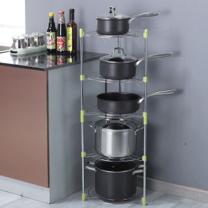 Multipurpose 3/5 tier metal steel pot/pan/kitchen storage rack holder