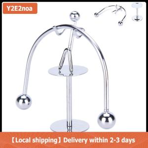 【Local shipping】 Kinetic Weightlifter Gadget Perpetual Motion Desk Art Toy Gift Office Decoration