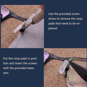 Premium Eyeglass Repair Kit: Silicone Nose Pads + Optical Screwdriver Set + Anti-Slip Nose Pad Replacement Tools | Durable Glasses Maintenance Accessories for Men/Women
