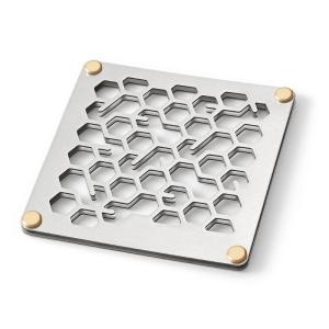 Outdoor Cooking Double Layer Stainless Steels Heatproof Mat With Reinforce Brasses Joint For Even Heat Distribution
