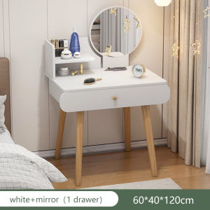 Meja Rias Meja rias kaca lampu LED Meja Rias Aesthetic Meja Rias Minimalis Meja Rias Putih Meja Rias