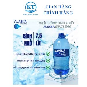 Nước Tinh Khiết ALASKA 7.5L Có Vòi + Có Quai Xách
