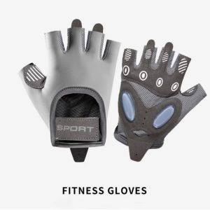 MUQZI 1 Pair Half-Finger Fitness Gloves Breathable Anti-slip Sports Gloves Slip-Resistant Gloves Cushioning Cycling Gloves Men Women
