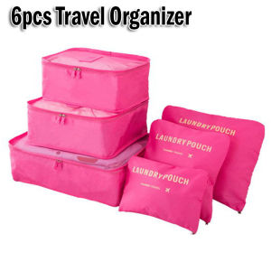 【SKIT SG】6pcs / 7pcs Travel Storage Bag Luggage Organizer Packing Tidy Clothing Clothes Laundry Waterproof Sleeves Pouch 6In1 Compact Travel Bag Cubes