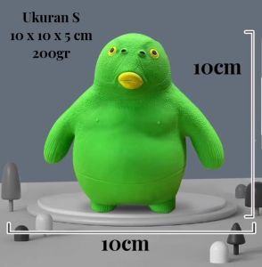 Mainan Squishy Monster Hijau Remasan Boneka Lucu Squisi Isi Pasir Stress Toys Penghilang stress